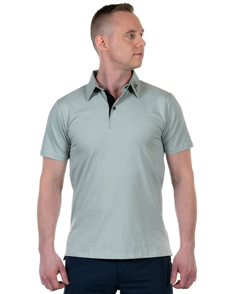 Mulligan - Men's Polo - Aspen/Black