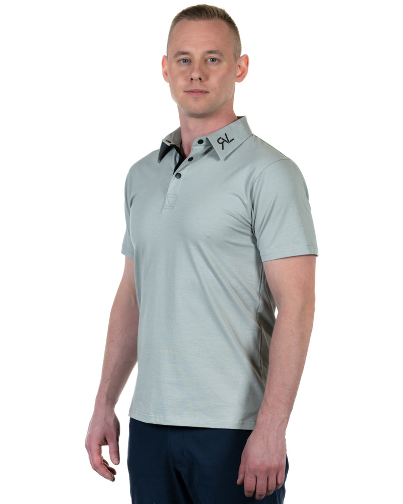 Mulligan - Men's Polo - Aspen/Black