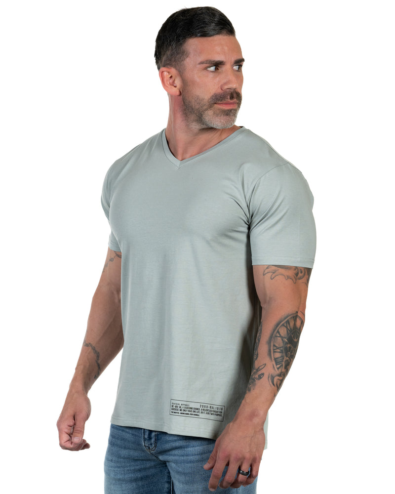 Redefined - V-Neck T-Shirt - Aspen/Black