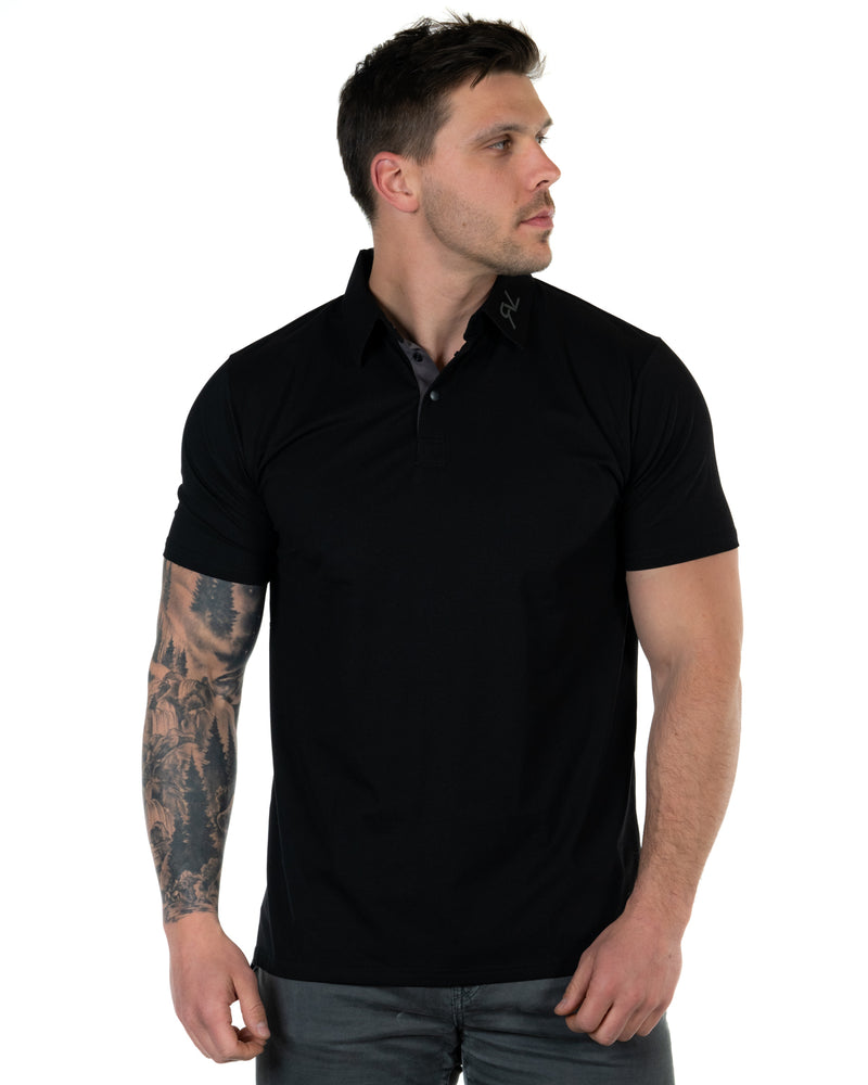 Mulligan - Men's Polo - Black/Graphite