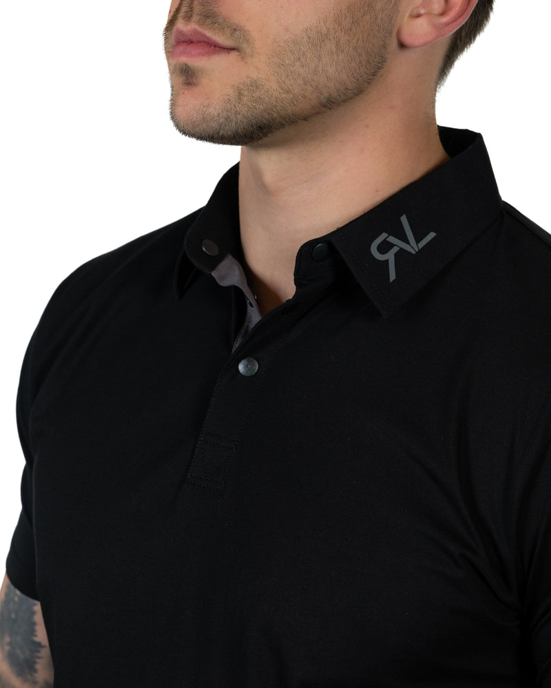 Mulligan - Men's Polo - Black/Graphite