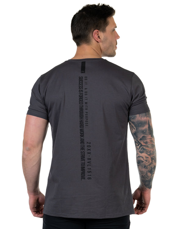 Redefined - V-Neck T-Shirt - Graphite/Black