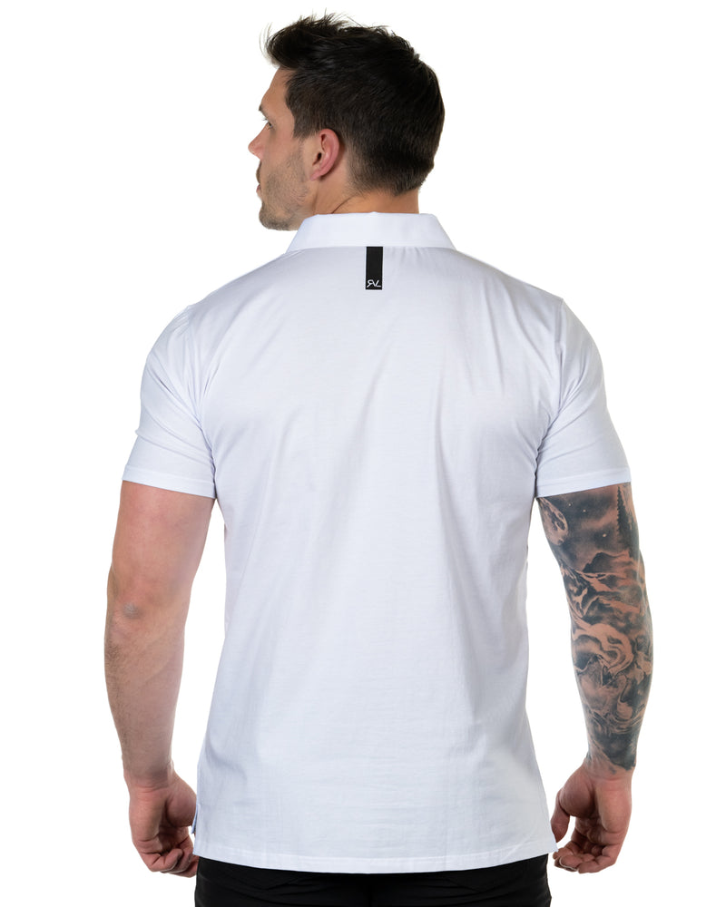 Mulligan - Men's Polo - White/Black