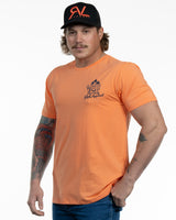 King of the Hill - T-Shirt - Peach/Navy