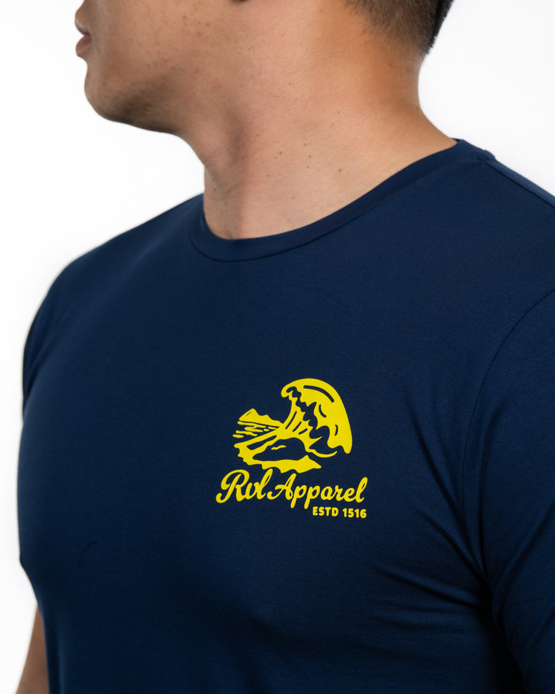 High Tide - T-Shirt - Navy/Yellow