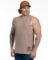 King of the Hill - Cut Off T-Shirt - Clay/Black