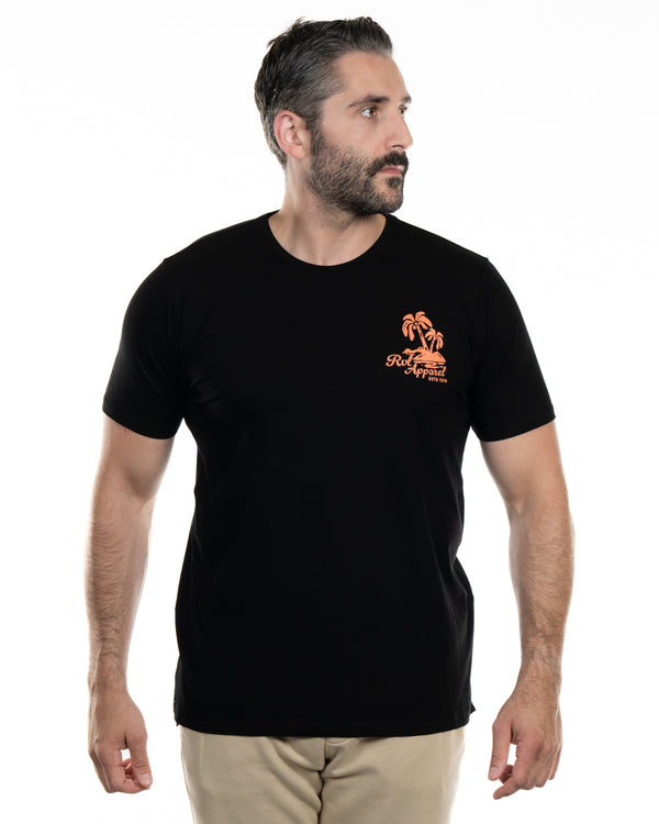 Oasis - T-Shirt - Black/Peach