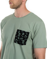 Paradise - Scoop Pocket T-Shirt - Sage/Black